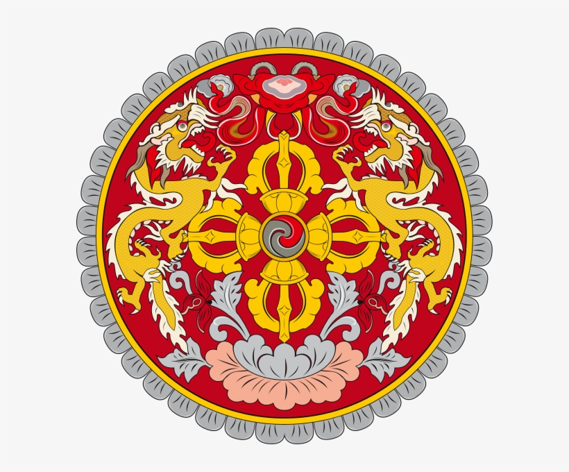 National Emblem Of Bhutan - Bhutan Coat Of Arms, transparent png download