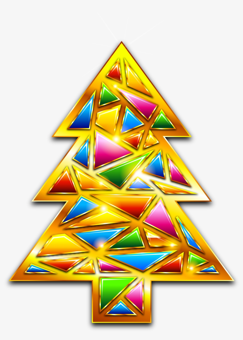Clip Art Mosaic Christmas Tree, transparent png download