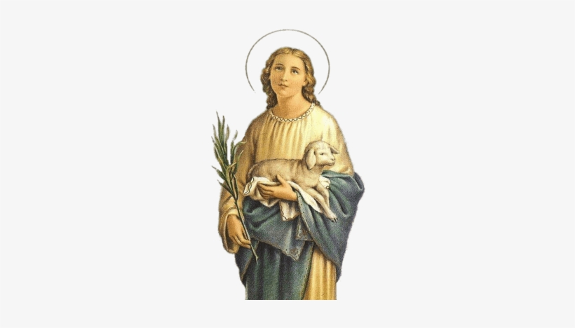 Saint Agnes - St. Agnes Biography Holy Card (734-401), transparent png download