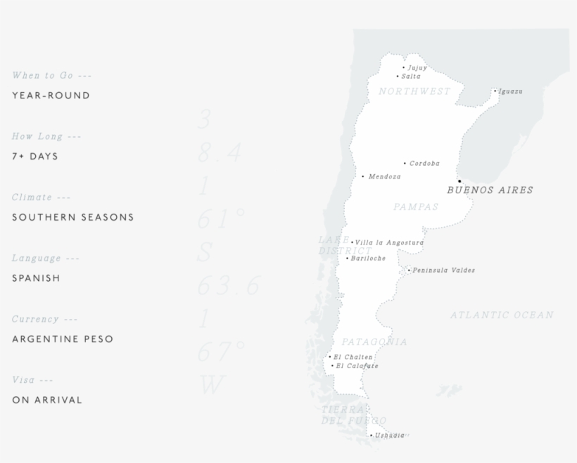 Argentina 300dpi No Border - South America Landscape Map, transparent png download