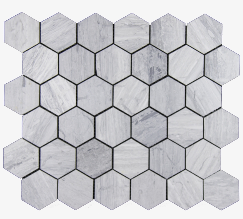 Haisa Blue Marble Mosaic - Carrara Bianco Marble Hexagon, transparent png download