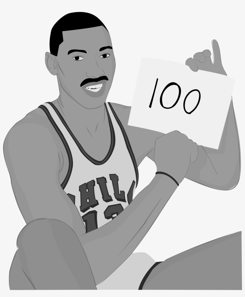 Wilt Chamberlain 100 Points Illustration - Wilt Chamberlain Workout, transparent png download