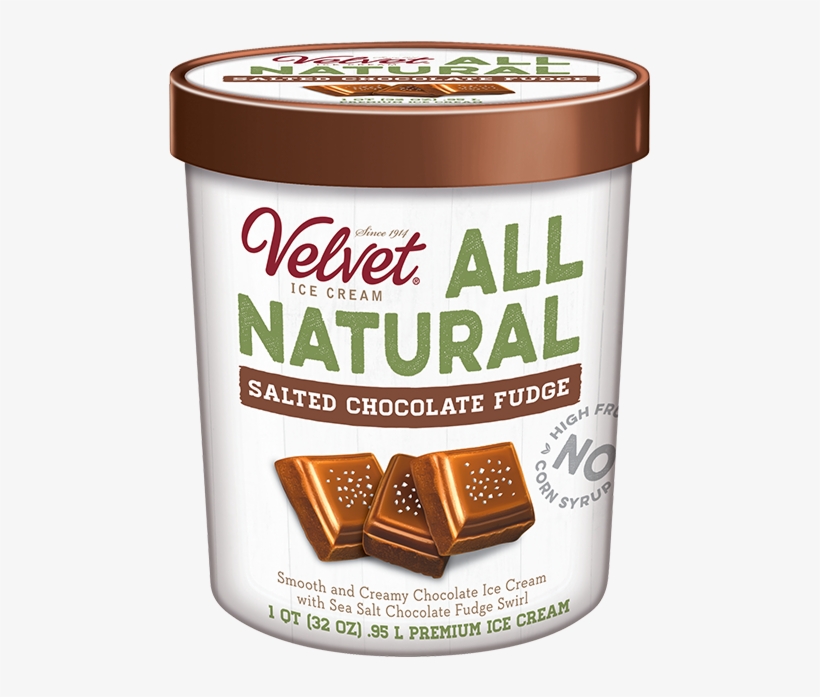 All Natural Salted Chocolate - Velvet Ice Cream Moose Tracks, 1 Pint, transparent png download
