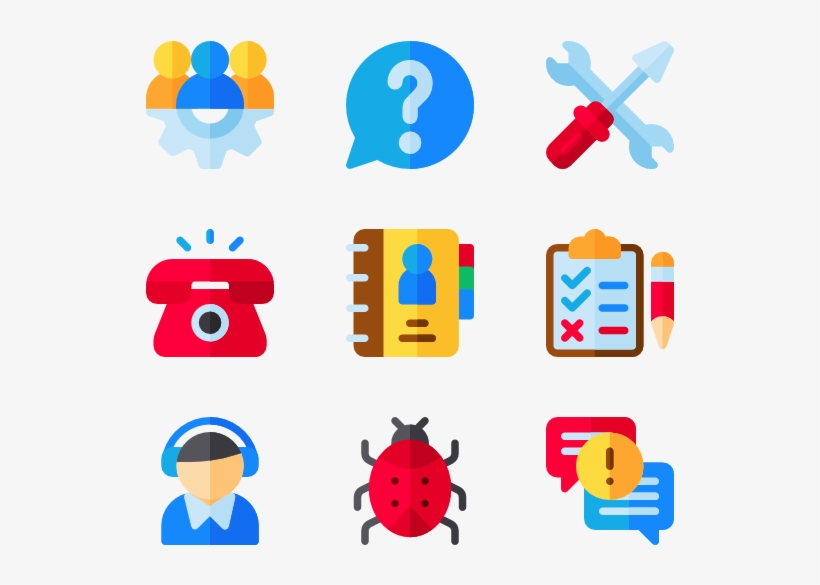 Tech Support - Tech Flat Line Icon Png, transparent png download