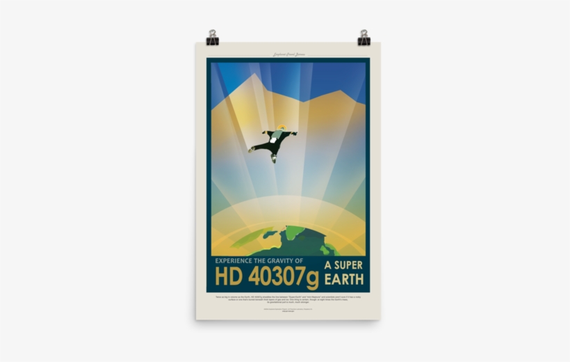 Hd Super Earth Nasa Travel Tourism Poster - Nasa Exoplanet Travel Posters, transparent png download