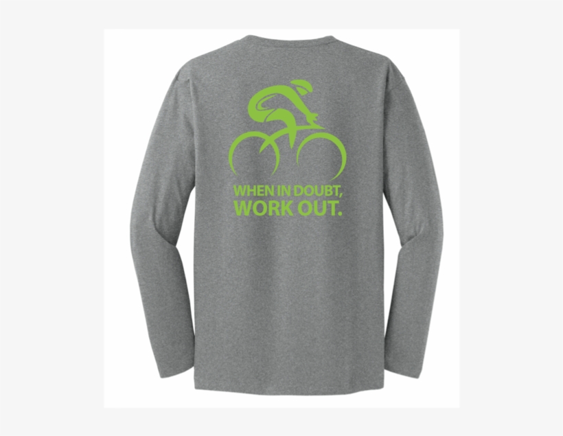 When In Doubt Work Out Cotton Shirt - Long-sleeved T-shirt, transparent png download