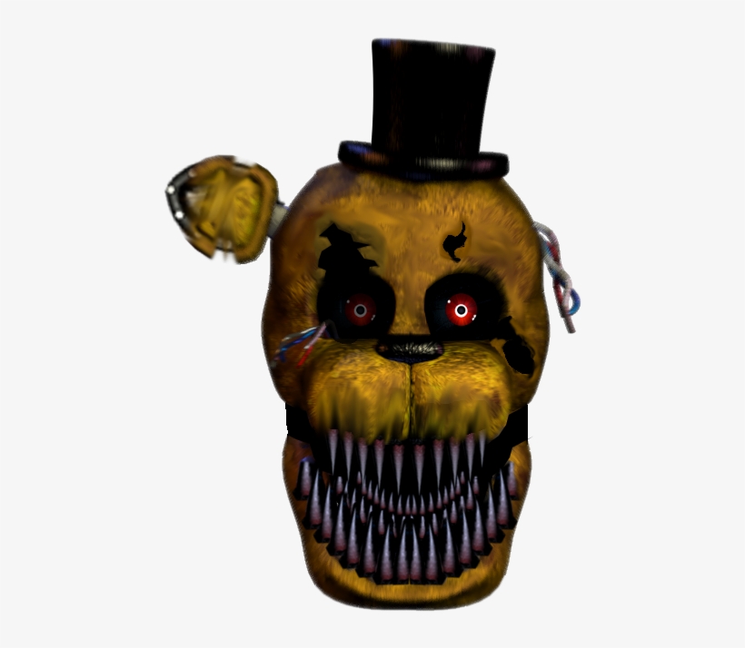 Vector Black And White Download Withered By Pixelorigin - Nightmare Withered Golden Freddy, transparent png download