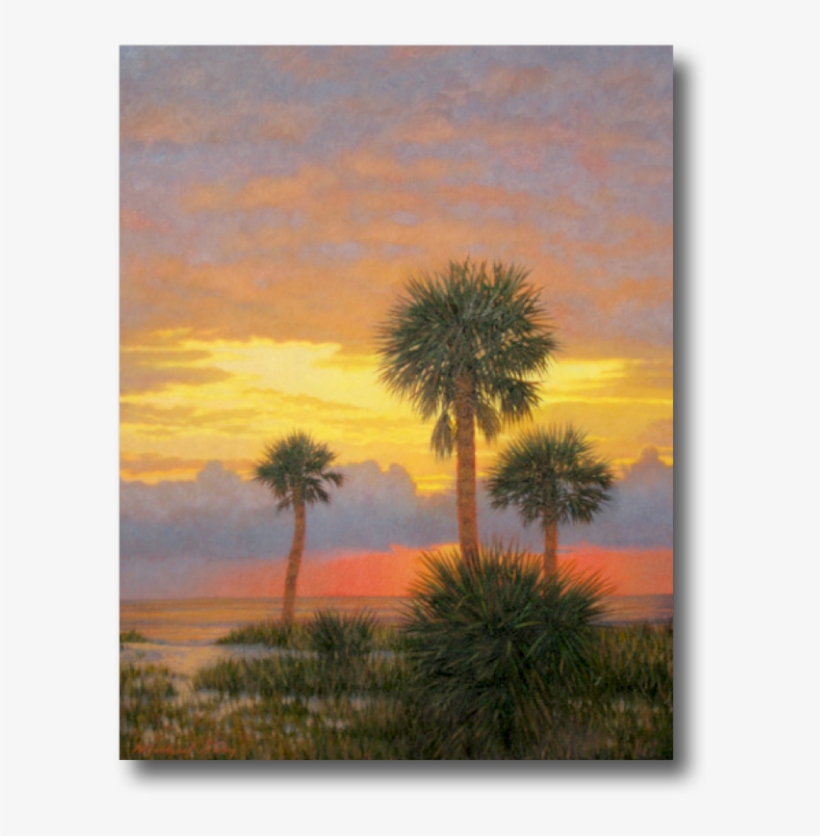 Silhouetted Palms Michael Story - Painting, transparent png download
