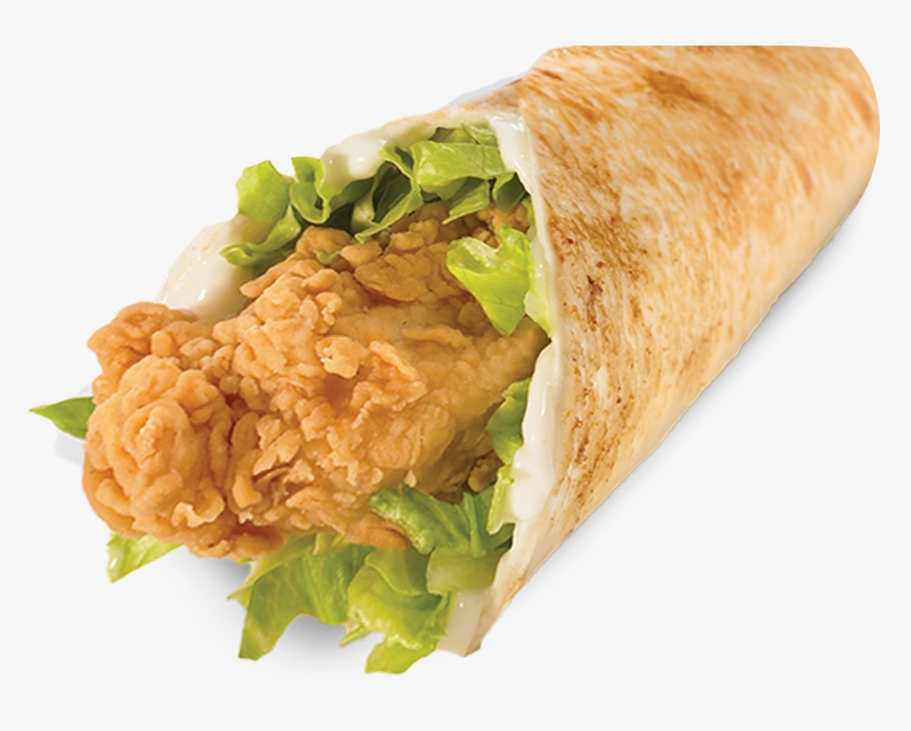 Crispy All-white Meat Chicken Tender With Crisp Lettuce - Chicken Strip Wrap Png, transparent png download