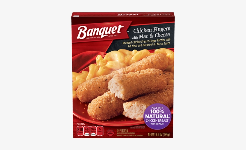 Chicken Fingers Meal - Banquet Chicken Fingers And Mac And Cheese, transparent png download
