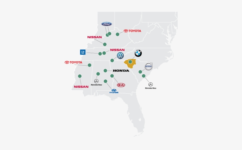 South Carolina Understands What Drives The Automotive - Map, transparent png download