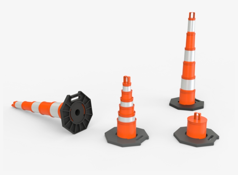 Foldable Traffic Cones That Spares Place In A Track - Design, transparent png download