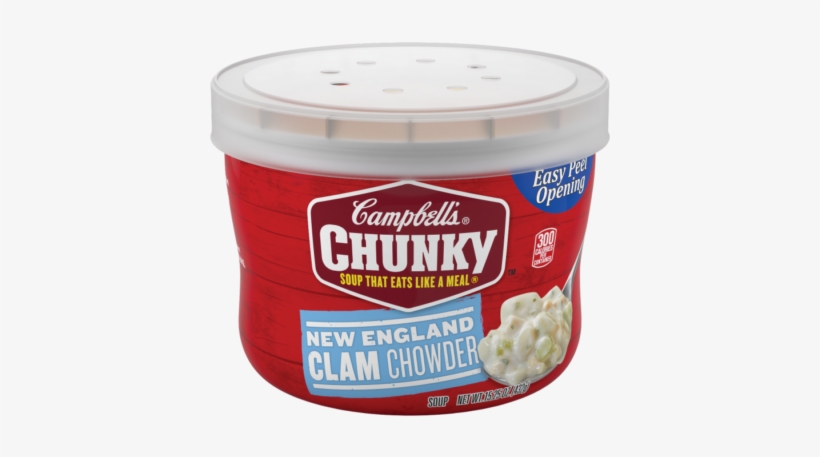 New England Clam Chowder Microwavable Bowl - Campbell's Chunky New England Clam Chowder Soup Microwavable, transparent png download