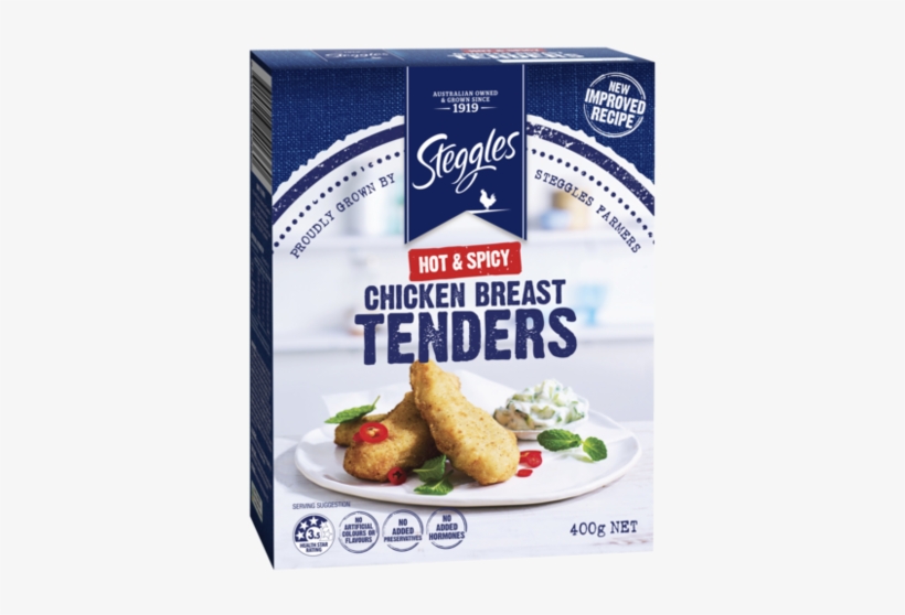 Chicken Breast Tenders Hot And Spicy - Steggles Chicken Nuggets, transparent png download