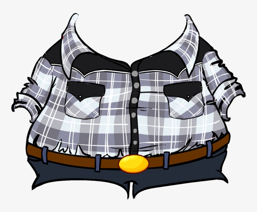 G Billy Plaid Shirt And Jeans - Club Penguin Plaid Shirt, transparent png download