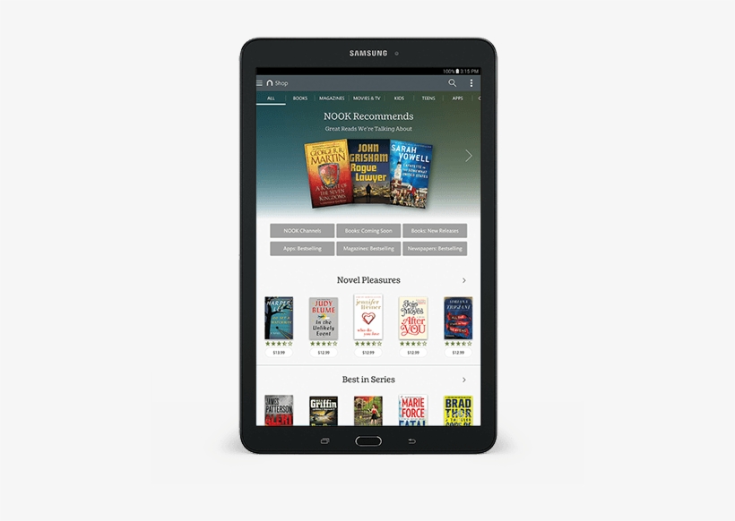 Samsung Galaxy Tab E Nook - Wi-fi - 16 Gb - Black -, transparent png download