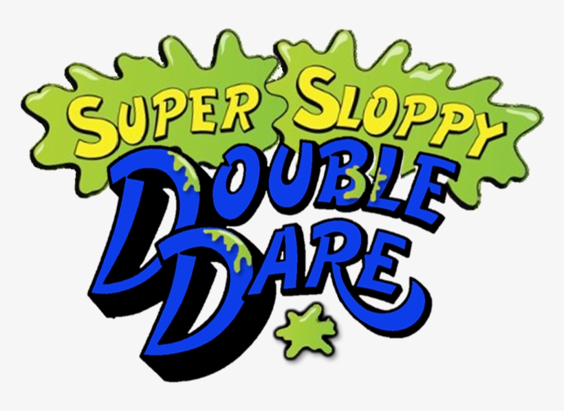 Super Sloppy Double Dare Blue Logo - Double Dare Nickelodeon