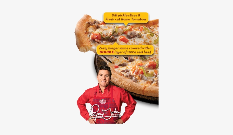 “ This Transparent Png Of Papa John And A Pizza With - Papa John's (email Delivery), transparent png download