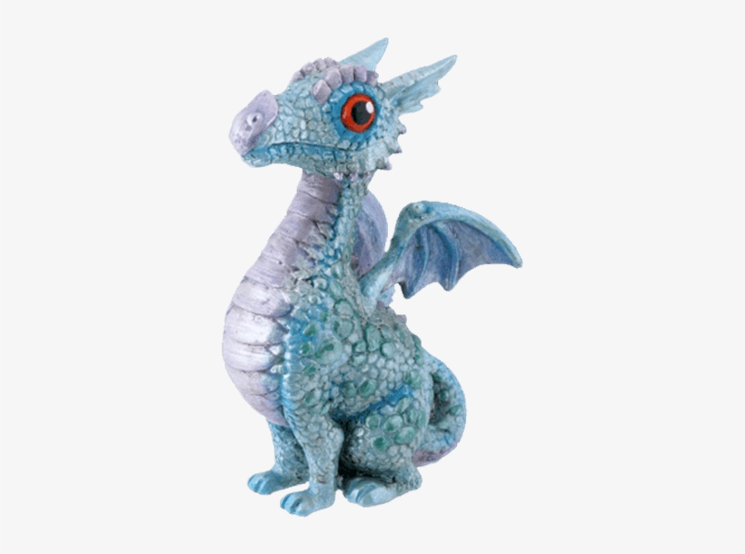 Blue Baby Dragon Statue - Baby Dragon, transparent png download