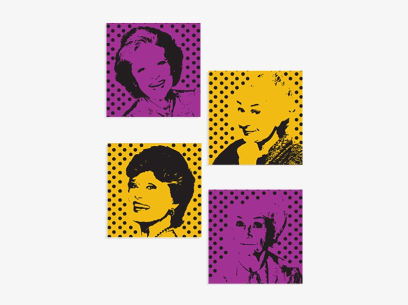 Golden Girls Canvas Art Set Of 4 - Art, transparent png download