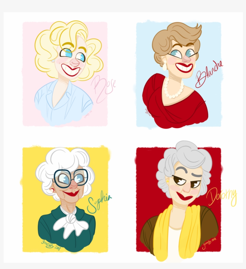 Decided To Draw Some Golden Girls Fan Art - Golden Girls Fan Art, transparent png download