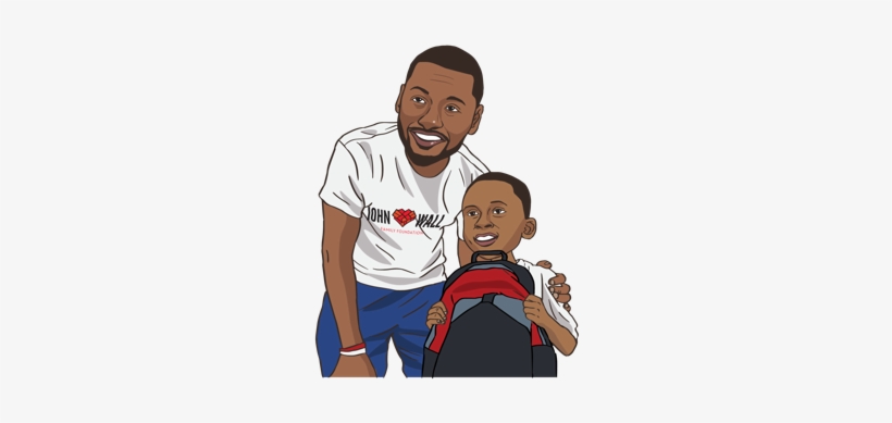 The “john Wall Family Foundation” Continues To Serve - Cartoon, transparent png download