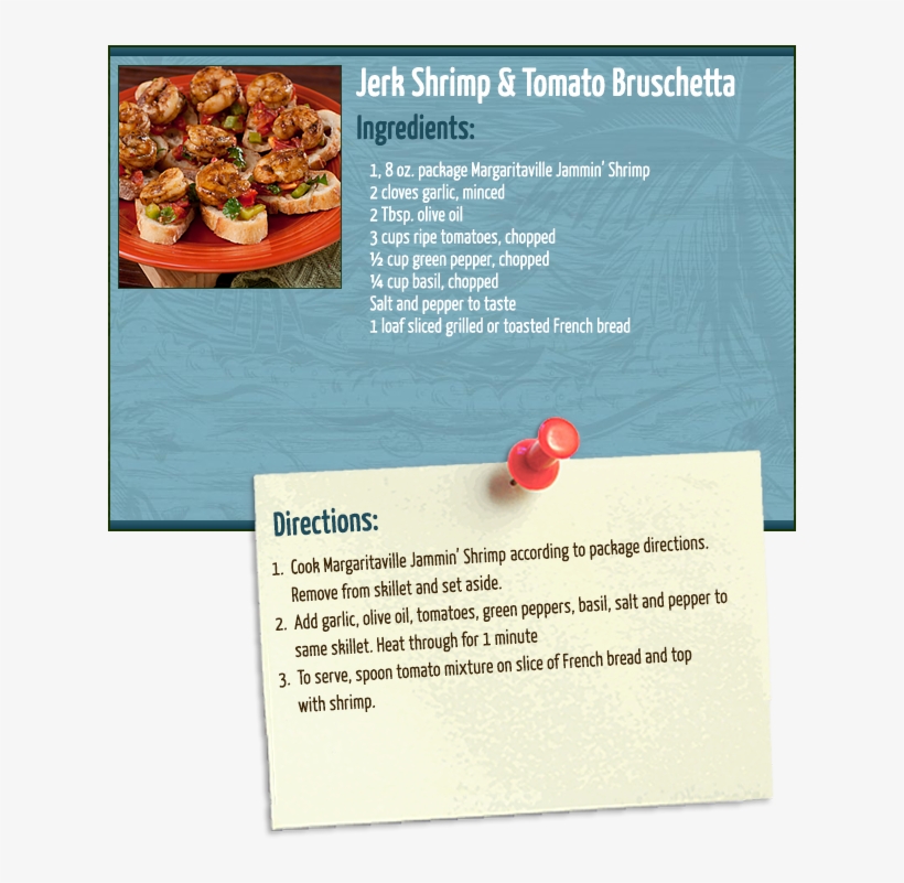 Jerk Shrimp Bruschetta - Does Stop And Shop Sell Margaritaville Jerk Shrimp, transparent png download