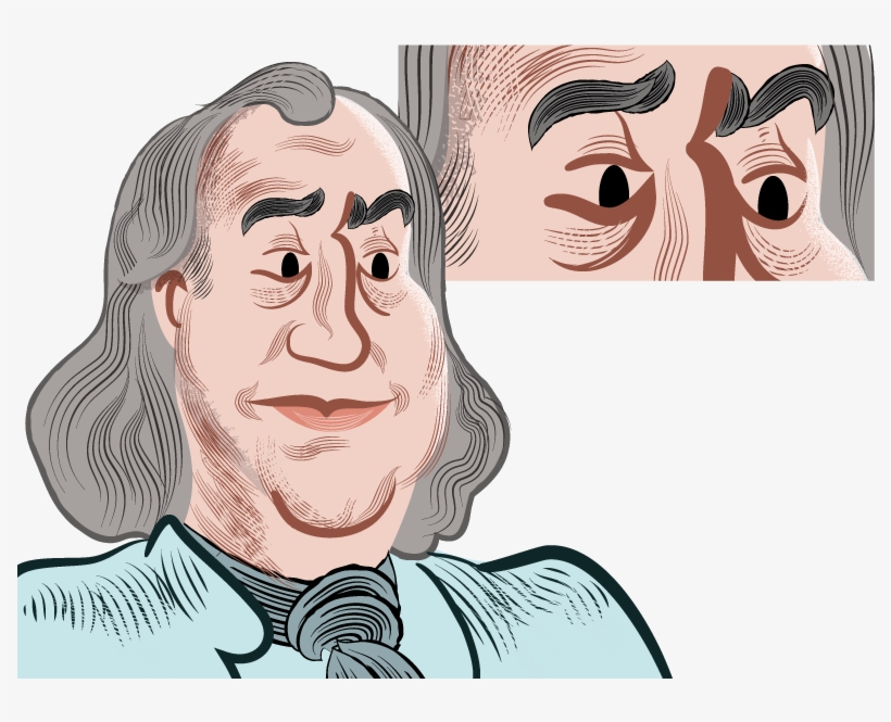 Benjamin Franklin Dribble - Illustration, transparent png download