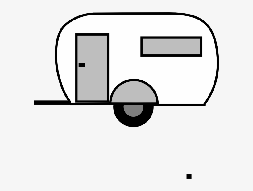 Camper Clipart Airstream - Outline Of Camper Trailer, transparent png download
