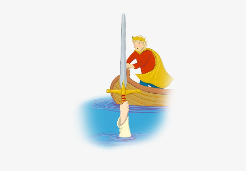 She Gave Arthur A Magic Sword Called 'excalibur' - Illustration, transparent png download