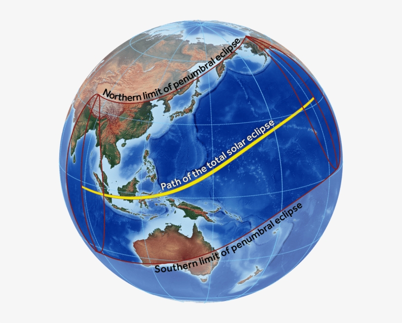 Great American Eclipse/michael Zeiler - Path Of Totality 2017 Globe, transparent png download