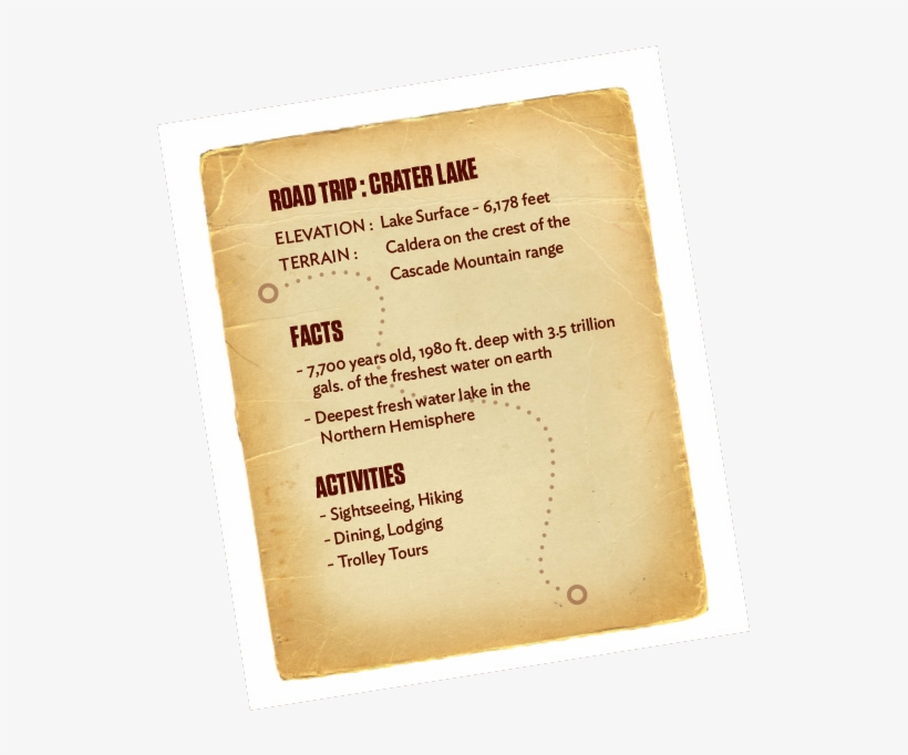 Roadtripcraterlakelarge - 450 “ - Crater Lake, transparent png download