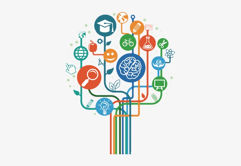 A Drawing Of A Tree With A Crown Of Various Elements - Role Of Information Professionals In The Knowledge, transparent png download