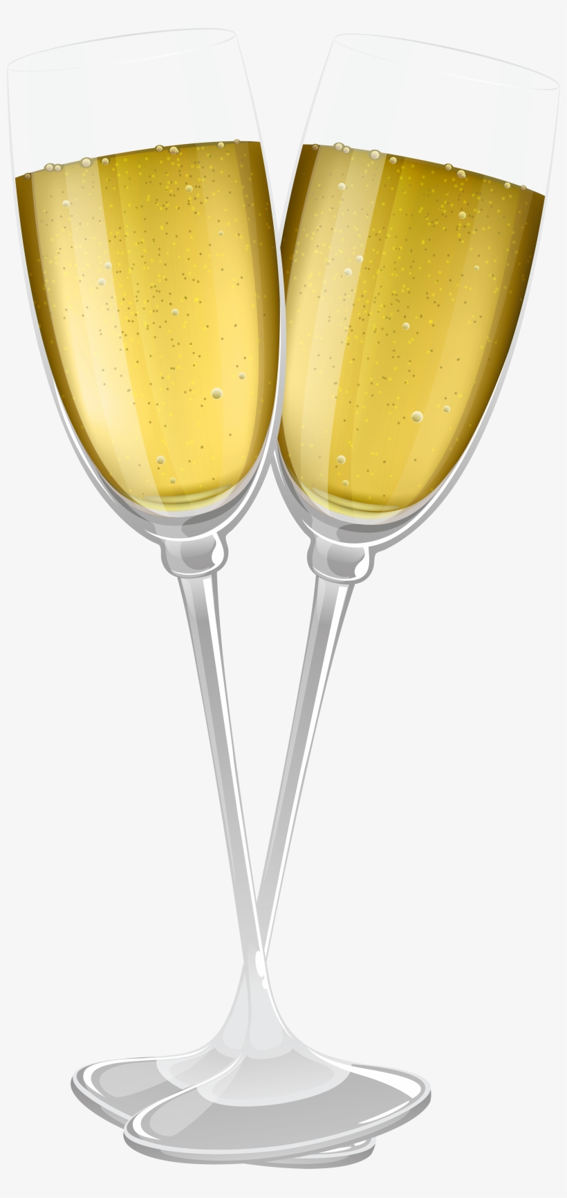 Glasses Of Champagne Transparent - Wine Glass, transparent png download