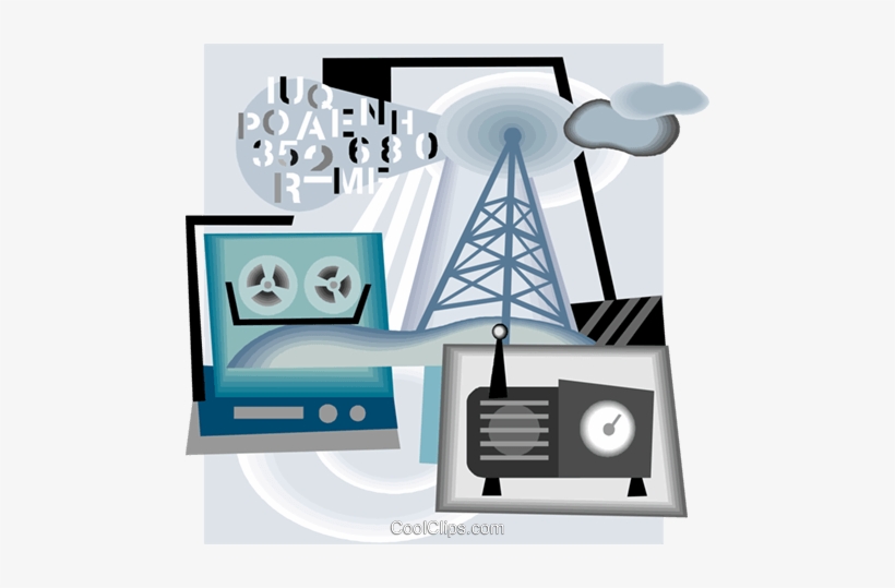 Broadcast Radio Waves Royalty Free Vector Clip Art - Broadcast Radio, transparent png download