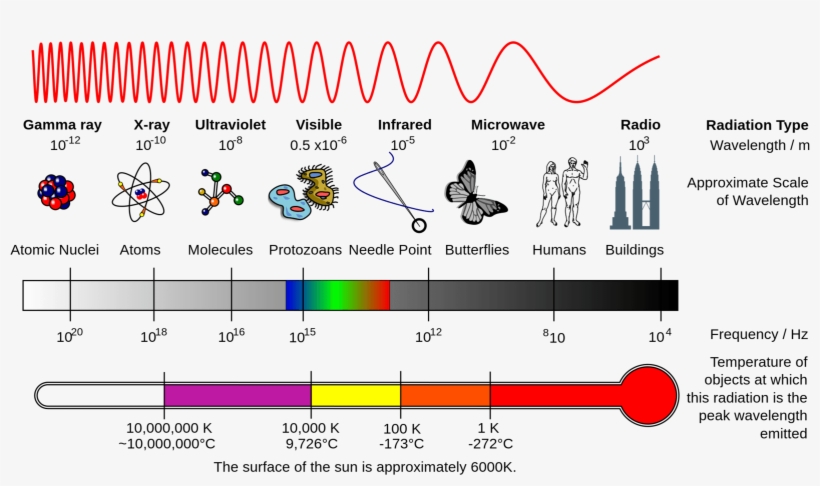 The Electromagnetic Spectrum, Tiny Wavelengths On The - Electromagnetic Spectrum Left To Right, transparent png download