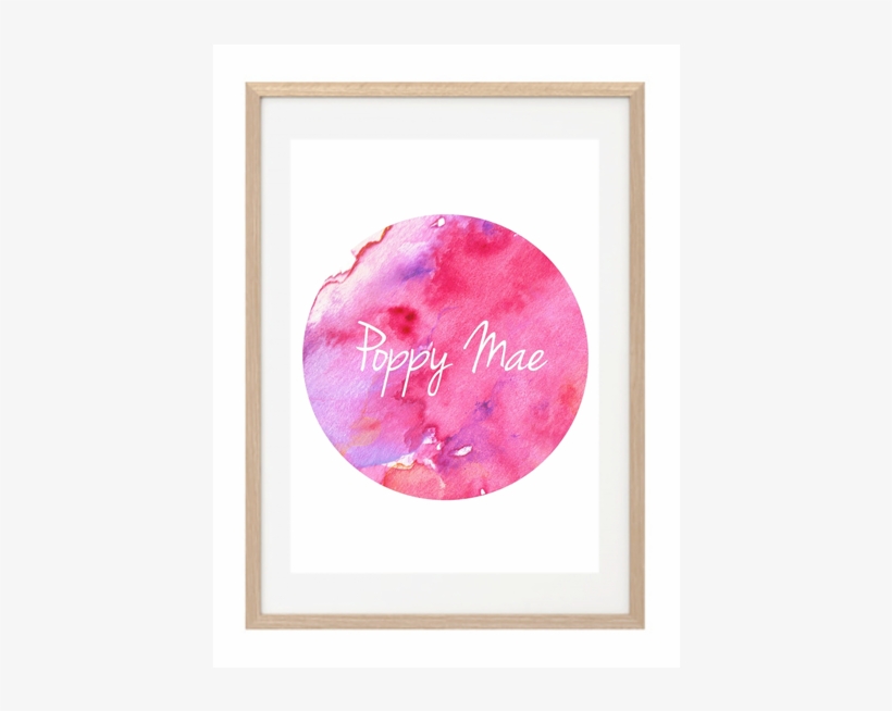 Watercolour Name Print - Picture Frame, transparent png download