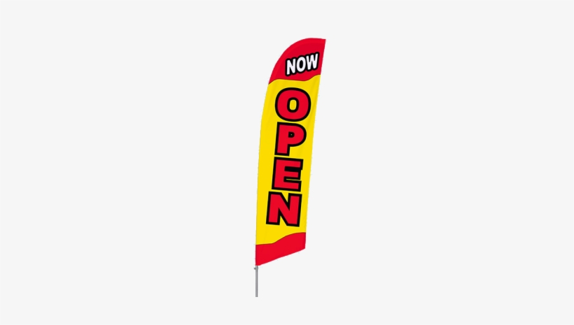Now Open Feather Flag Png, transparent png download