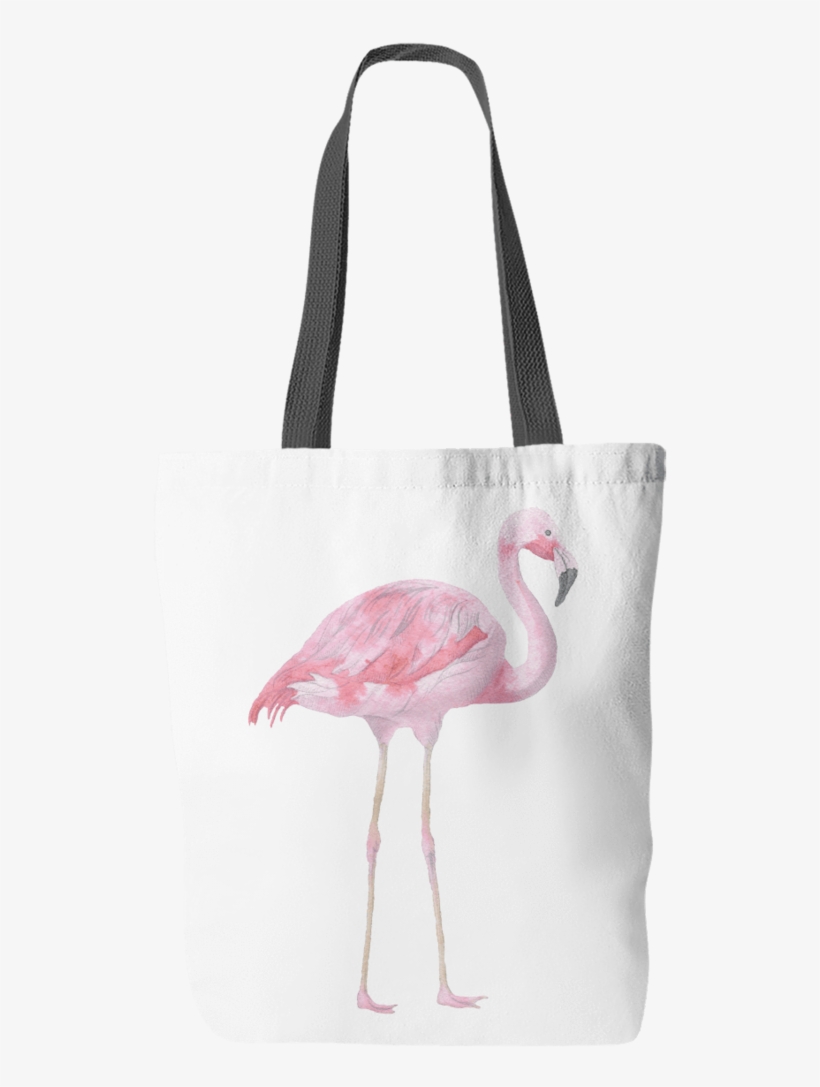 Flamingo Watercolor Tote Bag - Greater Flamingo, transparent png download