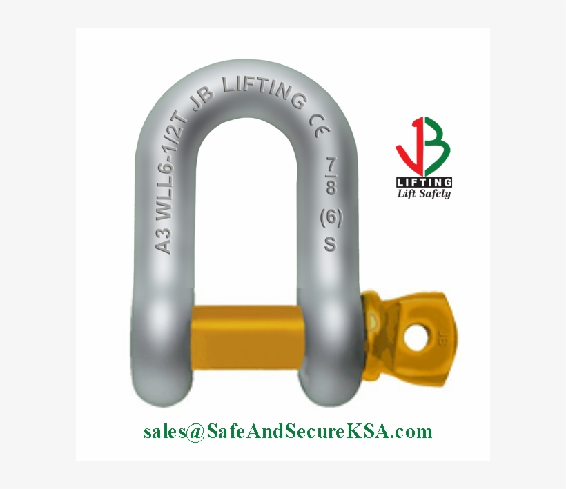 Dee-d Shaped Forged Chain Shackle With Screw Pin - Shackle, transparent png download