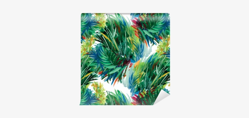 Watercolor Seamless Pattern With Grass - Watercolor Painting, transparent png download