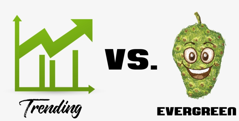 Trending Vs Evergreen-01 - Cartoon, transparent png download