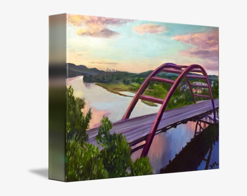 "pennybacker Bridge" By Diane Mowery, Austin // This - Painting, transparent png download