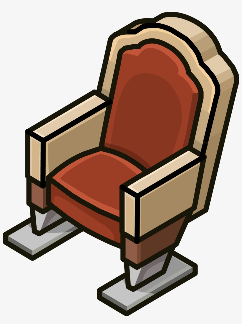 Theater Seat - Club Penguin Theater Furniture, transparent png download