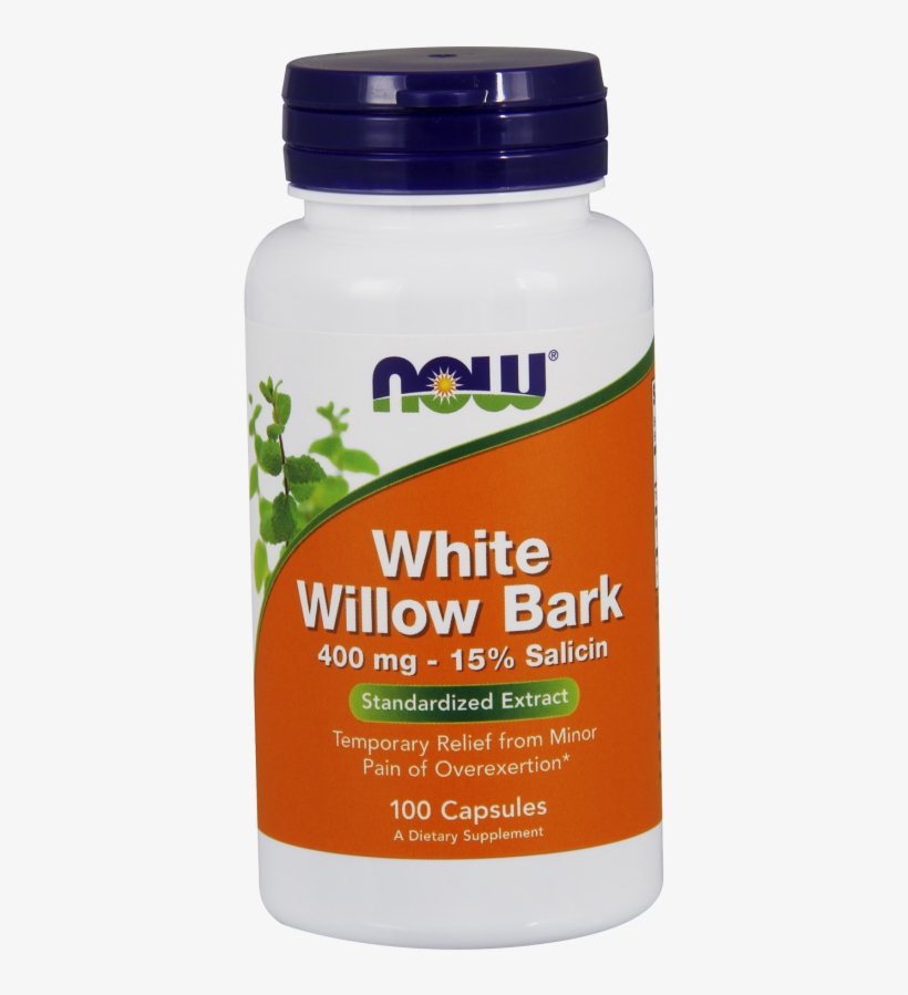 White Willow Bark 400 Mg Capsules - Now Vitamin C 500, transparent png download