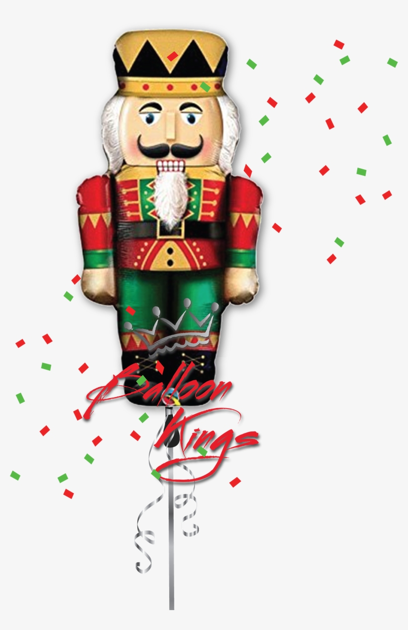 Nutcracker - Red & Green Christmas Nutcracker 80cm Mylar Balloon, transparent png download