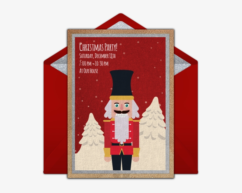 Christmas Nutcracker Online Invitation - Birthday, transparent png download