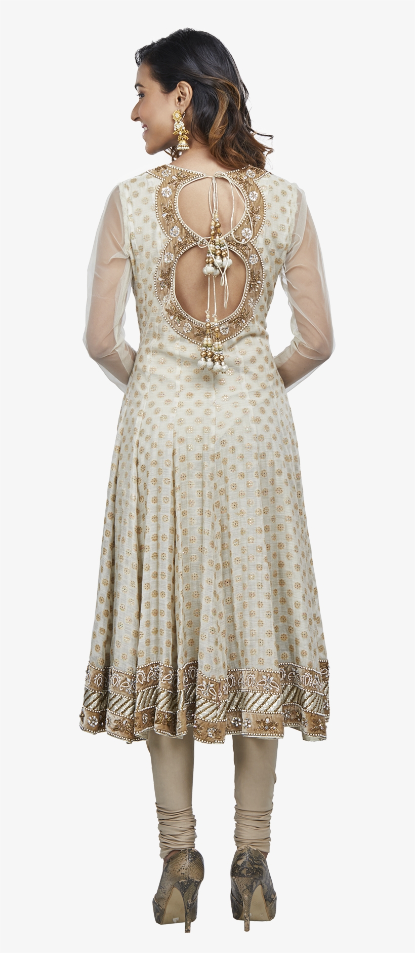 Off-white Anarkali Set By Sameer Patel - Renting, transparent png download