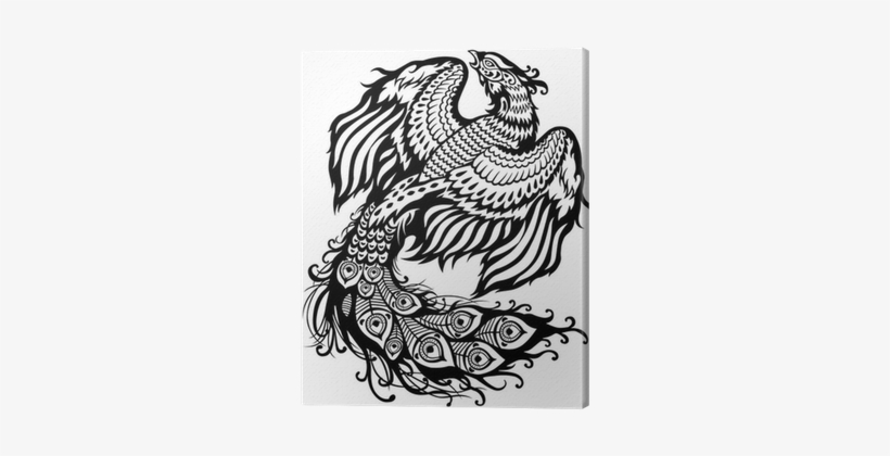 Free To Use Phoenix Black And White, transparent png download