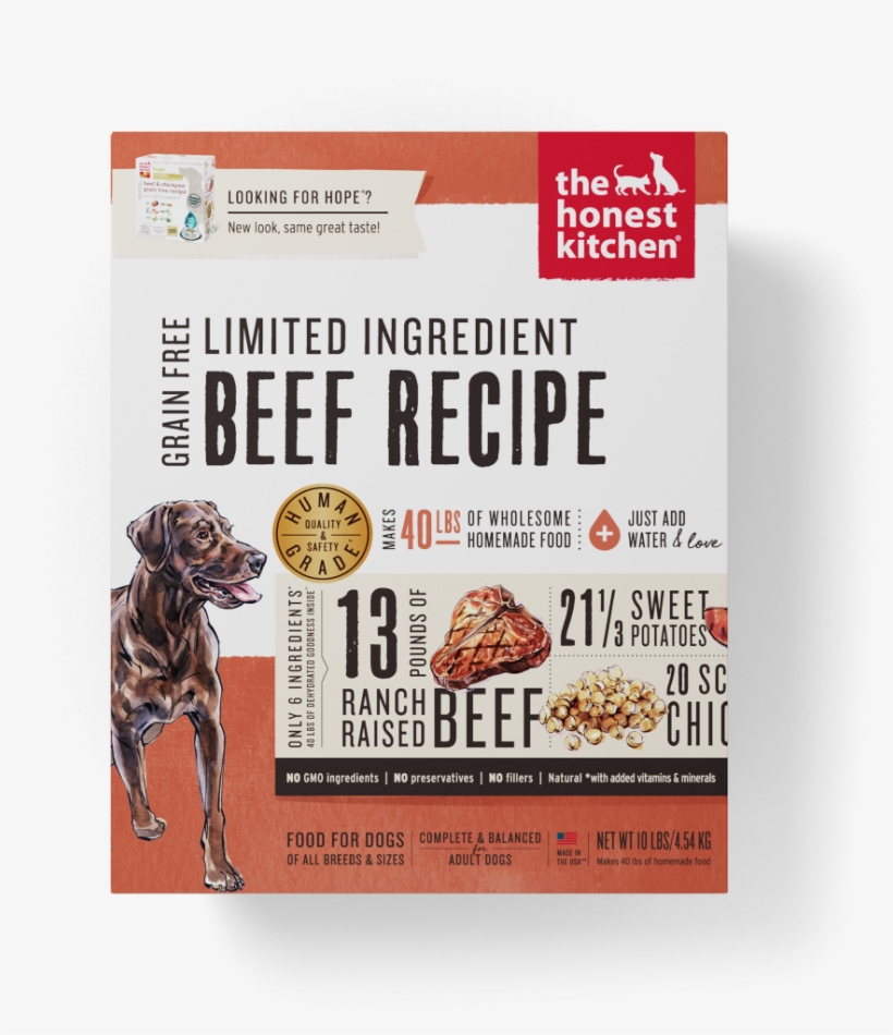 The Honest Kitchen Limited Ingredient Beef Recipe Dehydrated - Honest Kitchen Grain Free Png, transparent png download